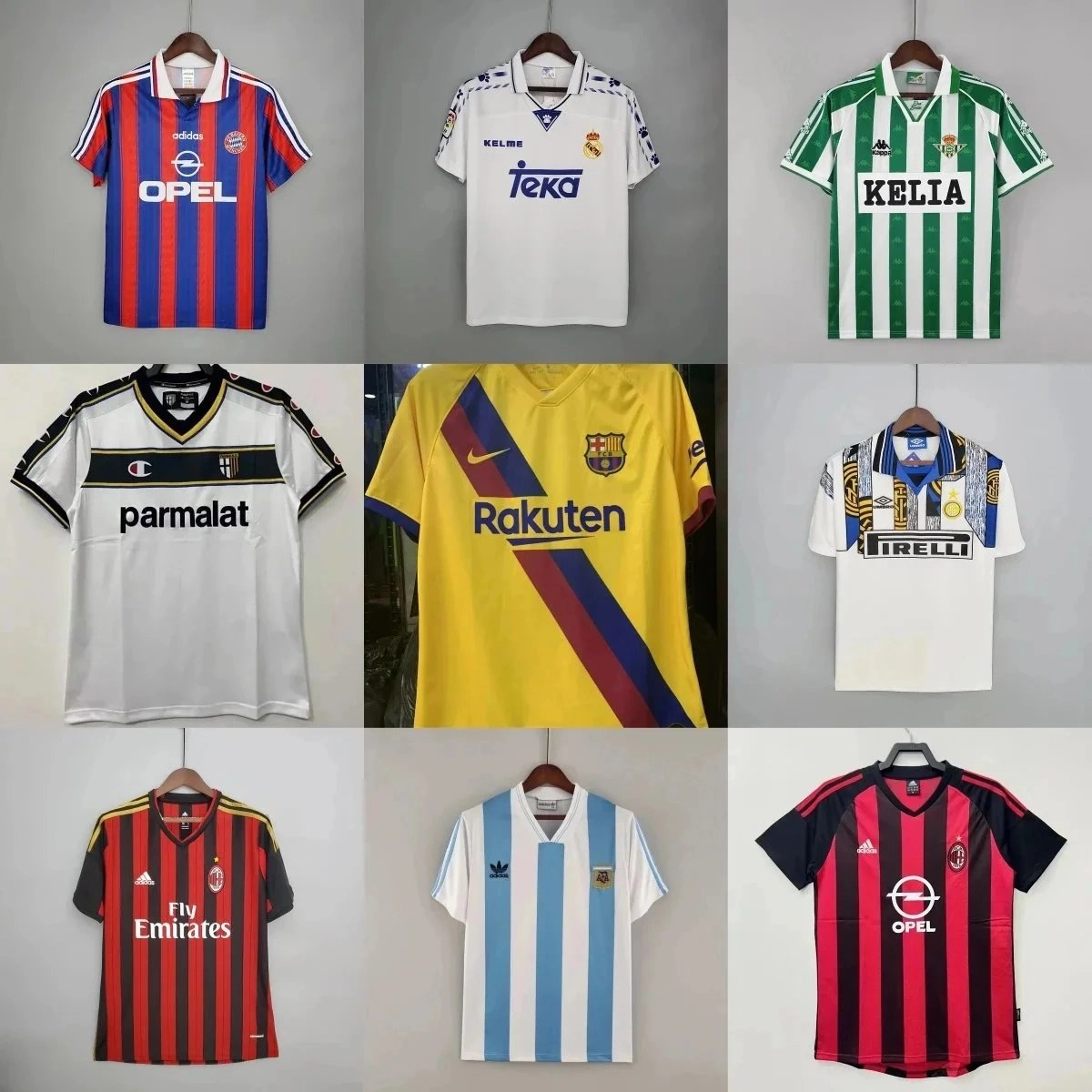 FC Barcelona 1997-98 Away Jersey Yellow with Diagonal Stripes