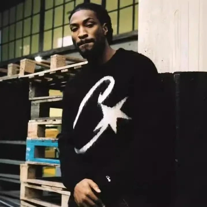 Cactus Jack Black Knit Sweater with White Star Logo