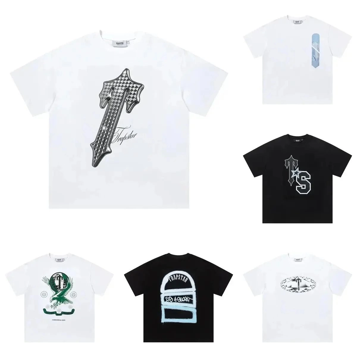 Trapstar 3D Diamond-Textured Cross T-Shirt White
