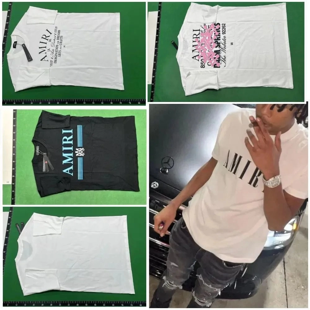 AMIRI Palm Springs Graphic Print T-Shirt White Black