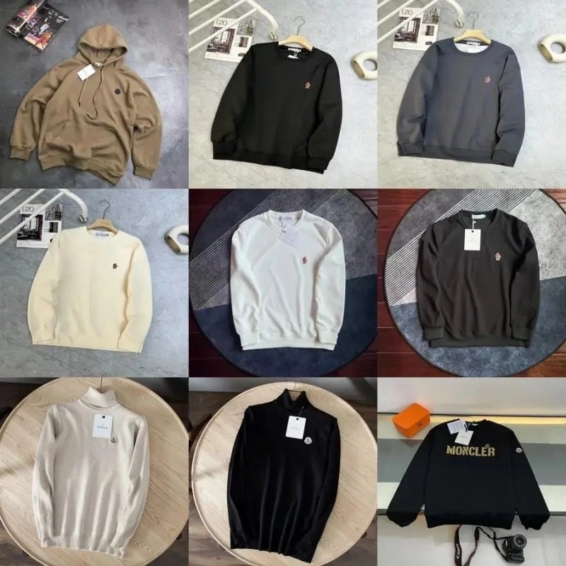 Moncler Logo Embroidered Crewneck Sweater Black