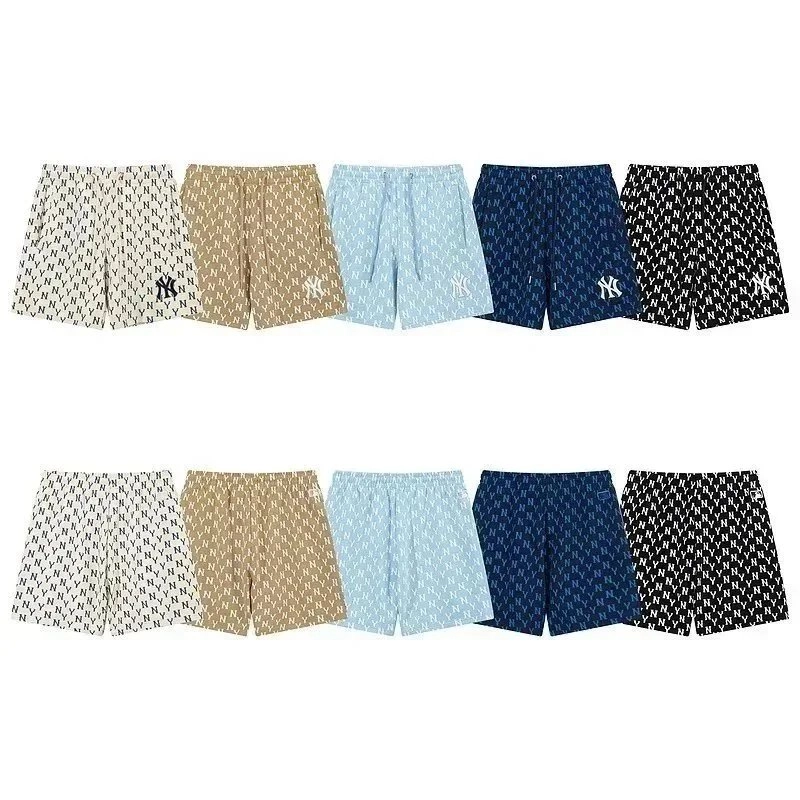 NY Yankees All-Over Logo Drawstring Shorts - Multiple Colors