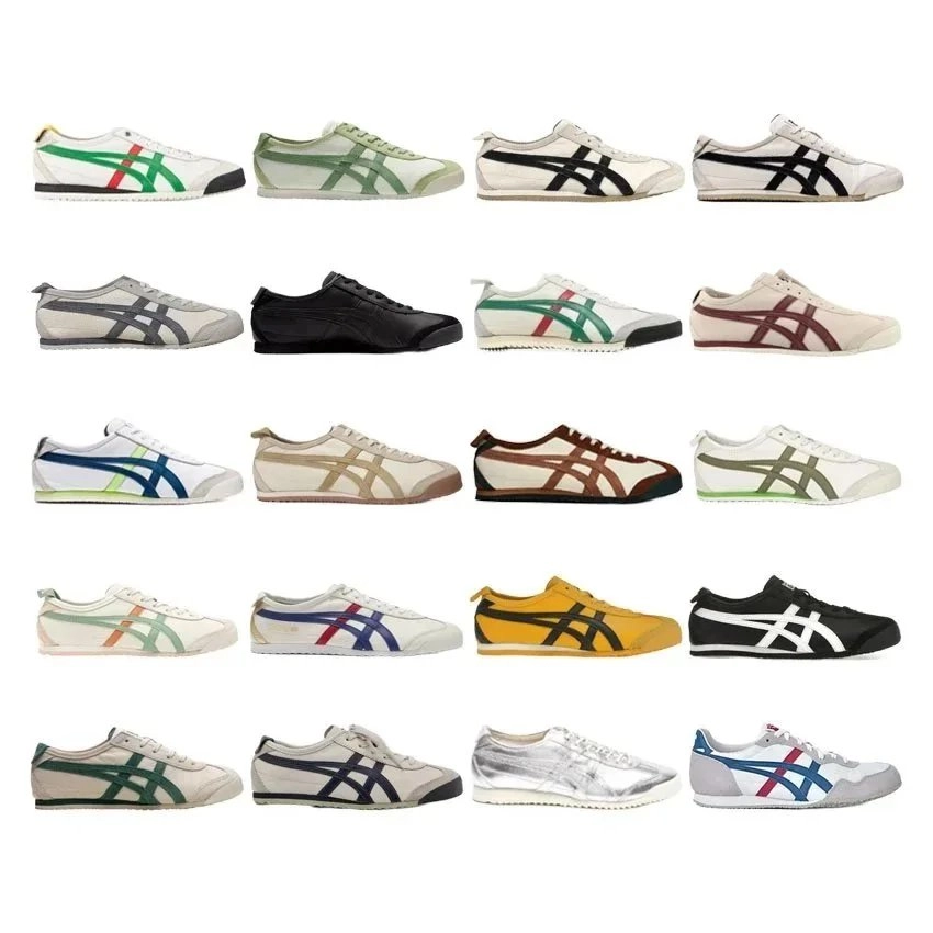 Onitsuka Tiger Mexico 66 Classic Running Shoe - White Green Red