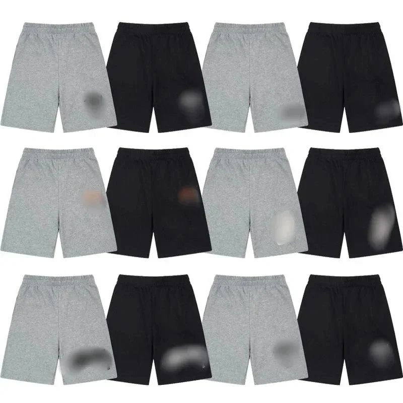UrbanFit Classic Elastic-Waist Cotton Shorts - Gray and Black