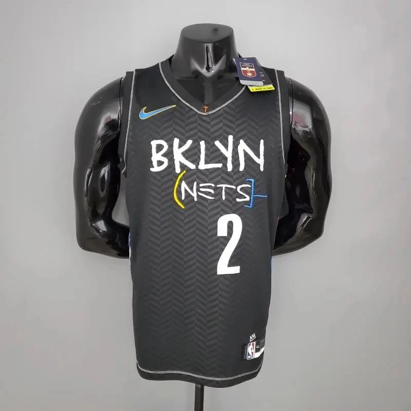 Nike Brooklyn Nets City Edition Jersey - Black Herringbone Pattern #2