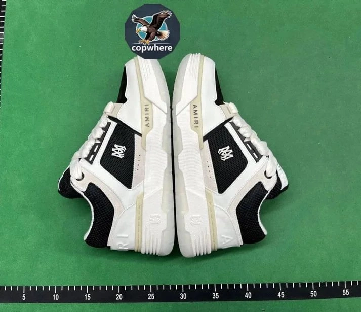 Amiri Decade Low Top Sneakers White-Black Mesh Side Panel