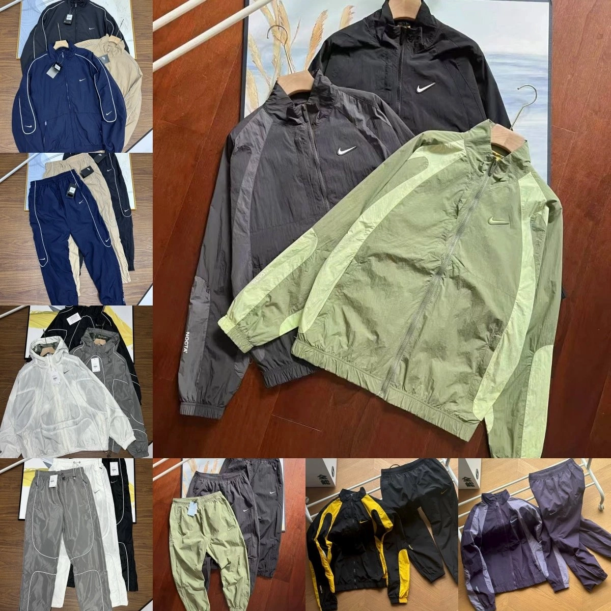 Nike Windrunner Jacket Olive Green with Reflective Panels