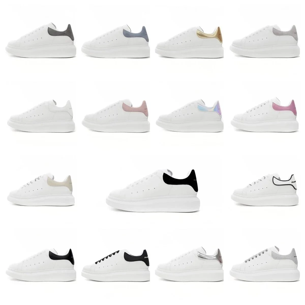 Alexander McQueen Oversized Sneaker White Black Heel Tab
