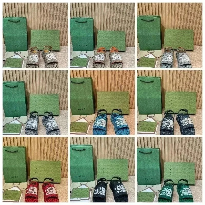 Gucci The North Face x Gucci Slide Sandals - Multi-Color Print