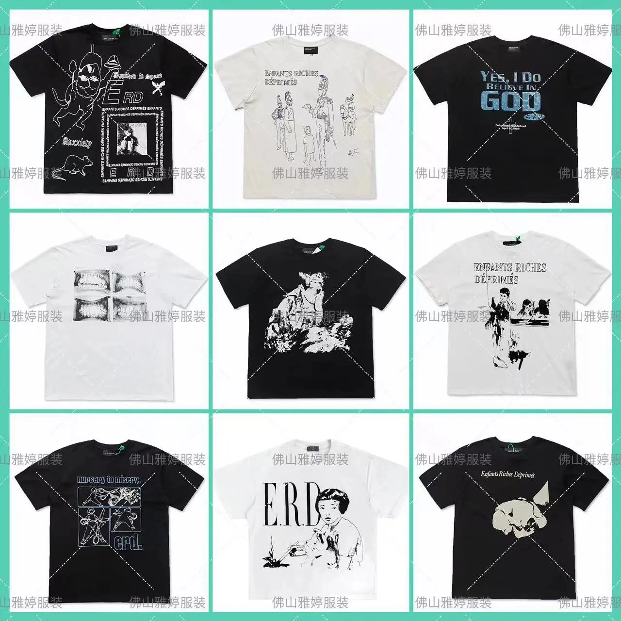 E.R.D Black T-Shirt with 'Anxiety' Graphic and Rat Illustration