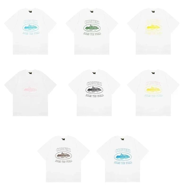CORNELZ Ride the Wave Graphic T-Shirt - Multi-Color Ocean Print