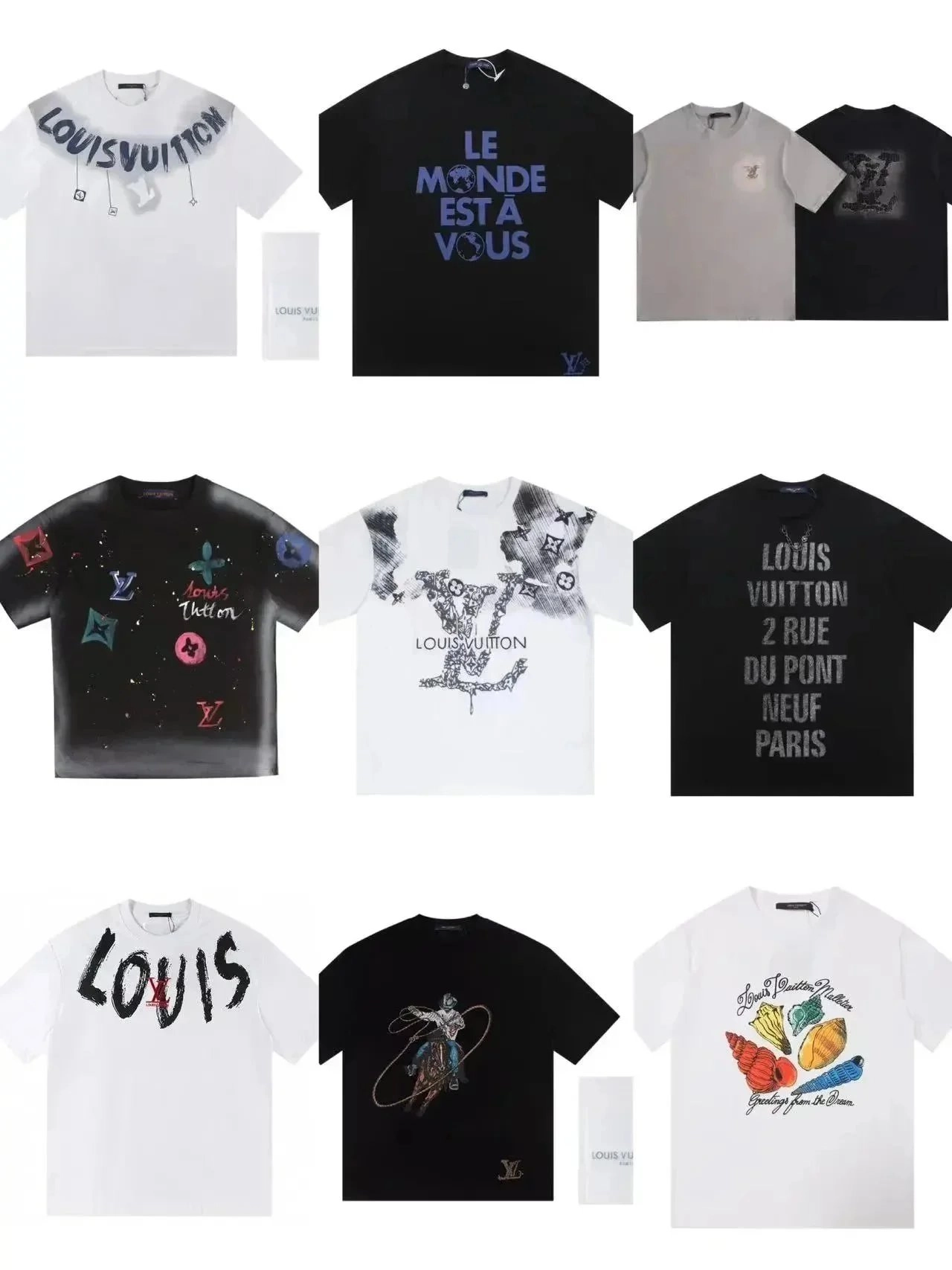 Louis Vuitton LV Monogram Sketch White T-Shirt