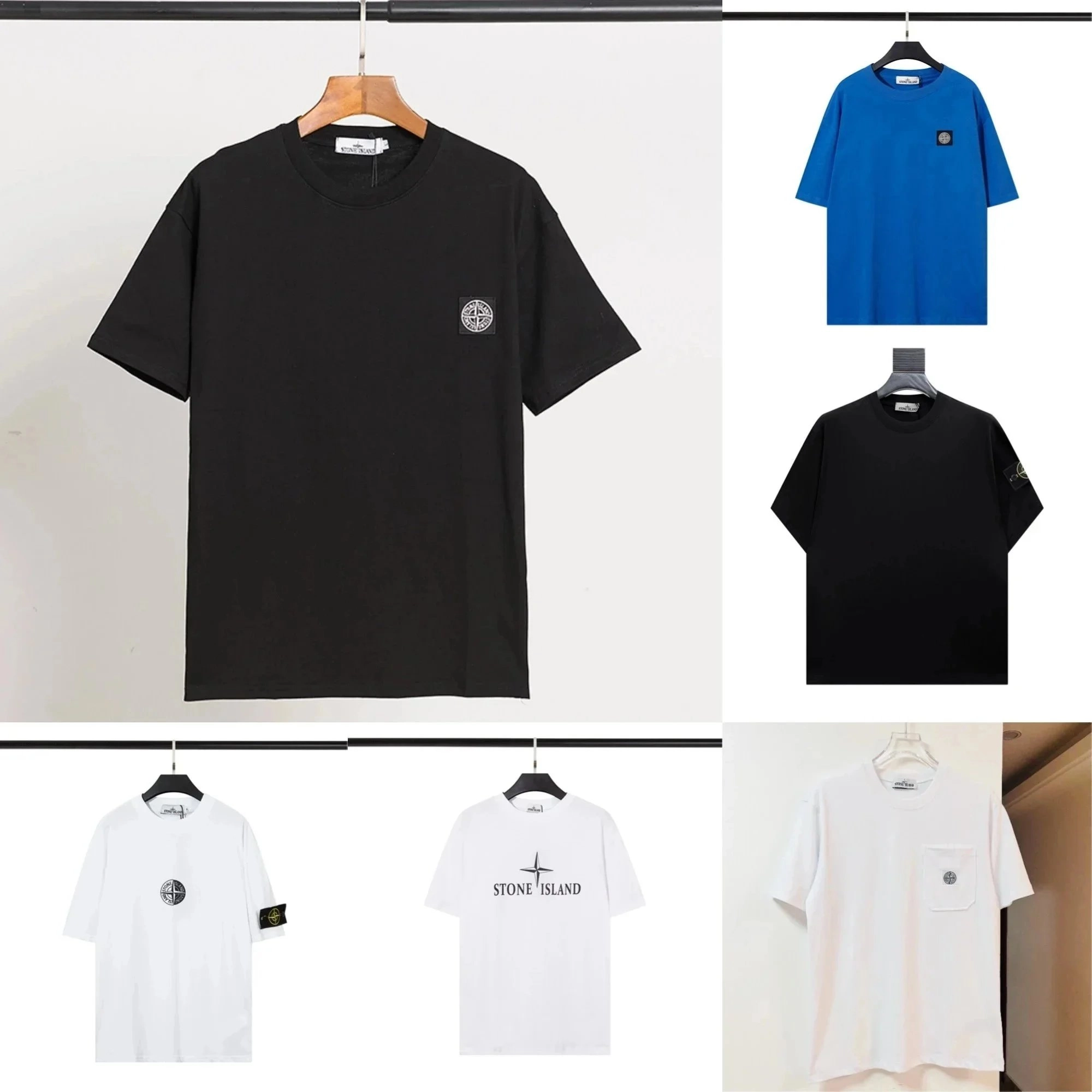 Stone Island Compass Logo Pocket T-Shirt Black
