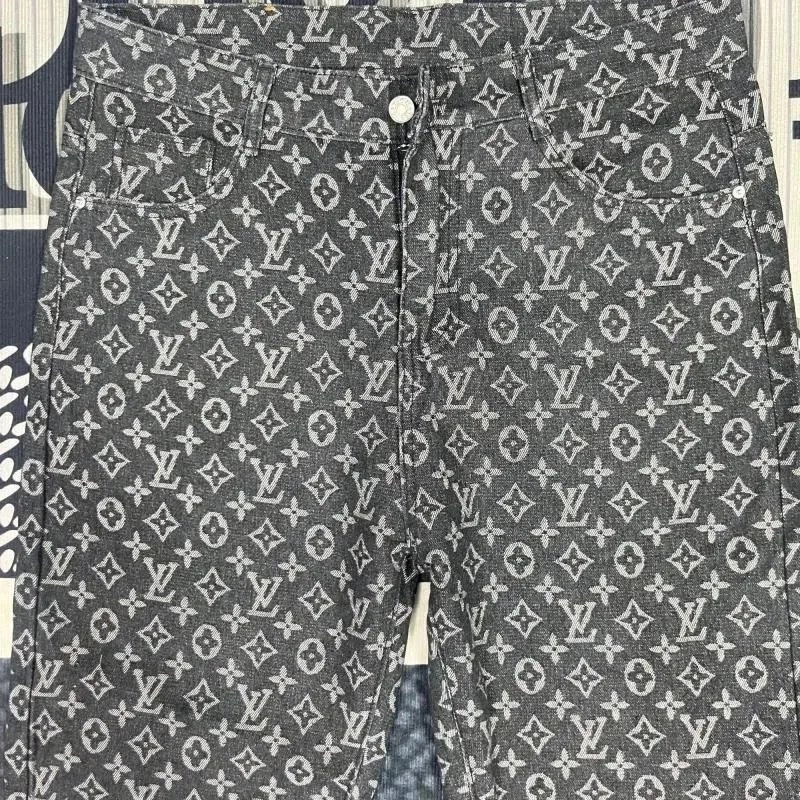 Louis Vuitton Monogram Denim Jeans - Charcoal Grey Print