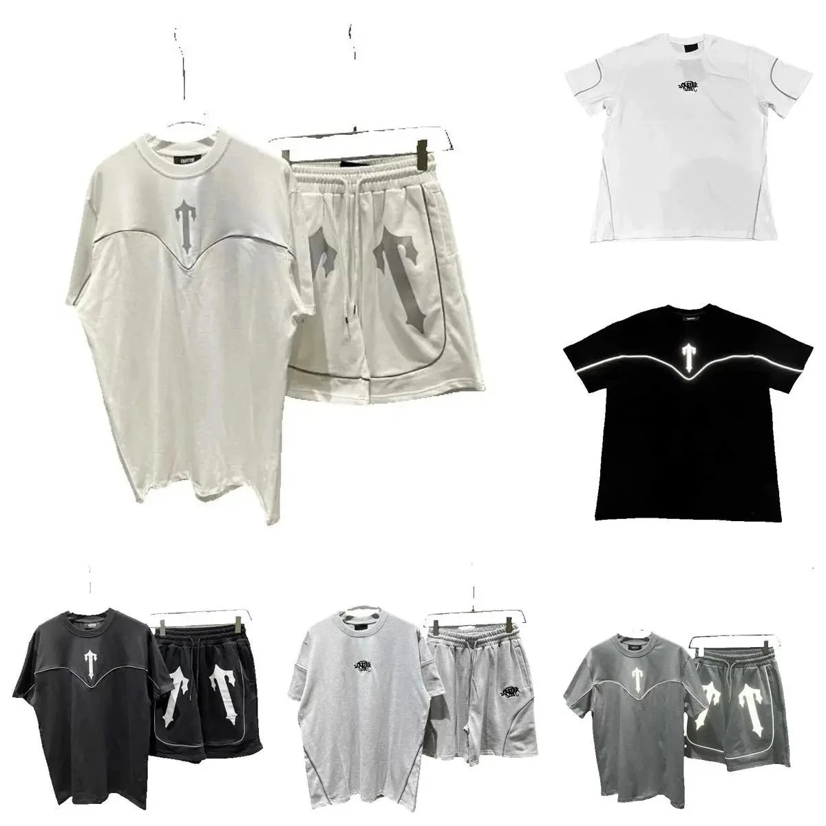 Travis Scott Cactus Jack Logo T-Shirt and Shorts Set - White