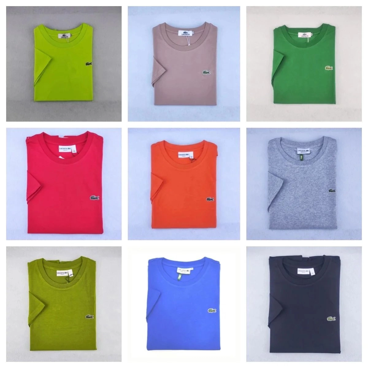 Lacoste Classic Crew Neck T-Shirt with Embroidered Crocodile Logo