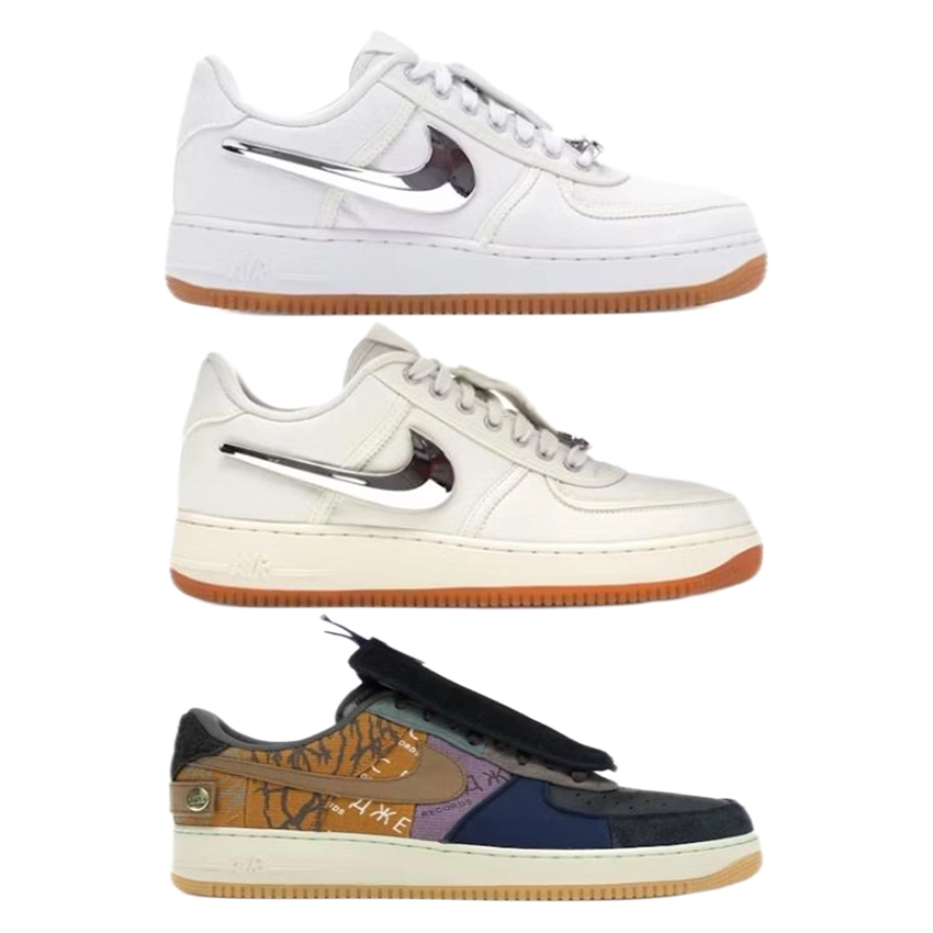 Nike Air Force 1 Low Travis Scott Cactus Jack White Metallic