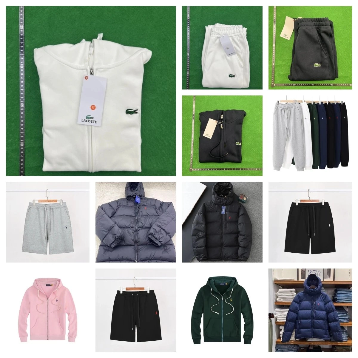 Lacoste White Zip-Up Hoodie with Crocodile Logo and Tag