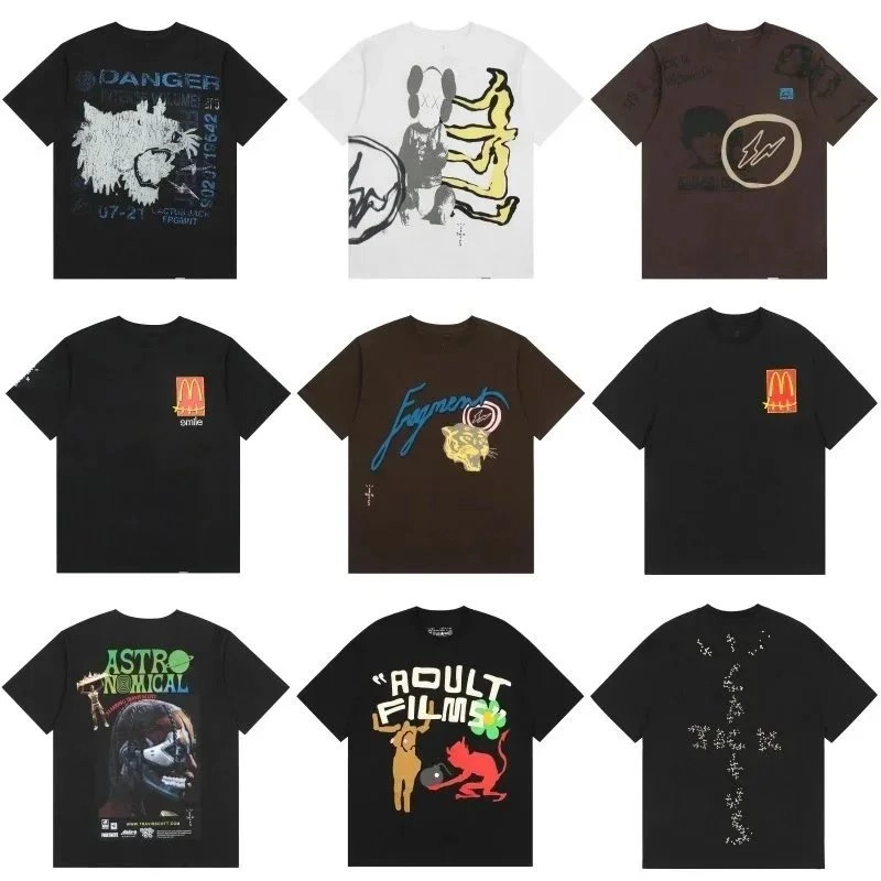 Travis Scott x Fragment Design Tiger Graphic T-Shirt Brown