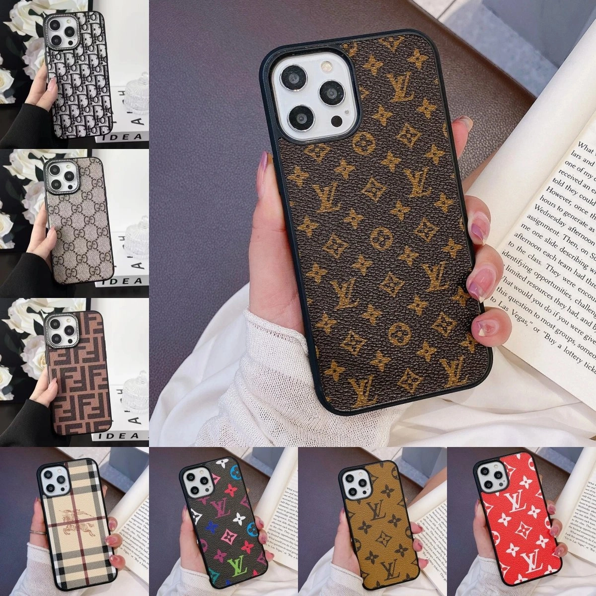 Louis Vuitton Monogram Brown Leather iPhone 13 Pro Max Case