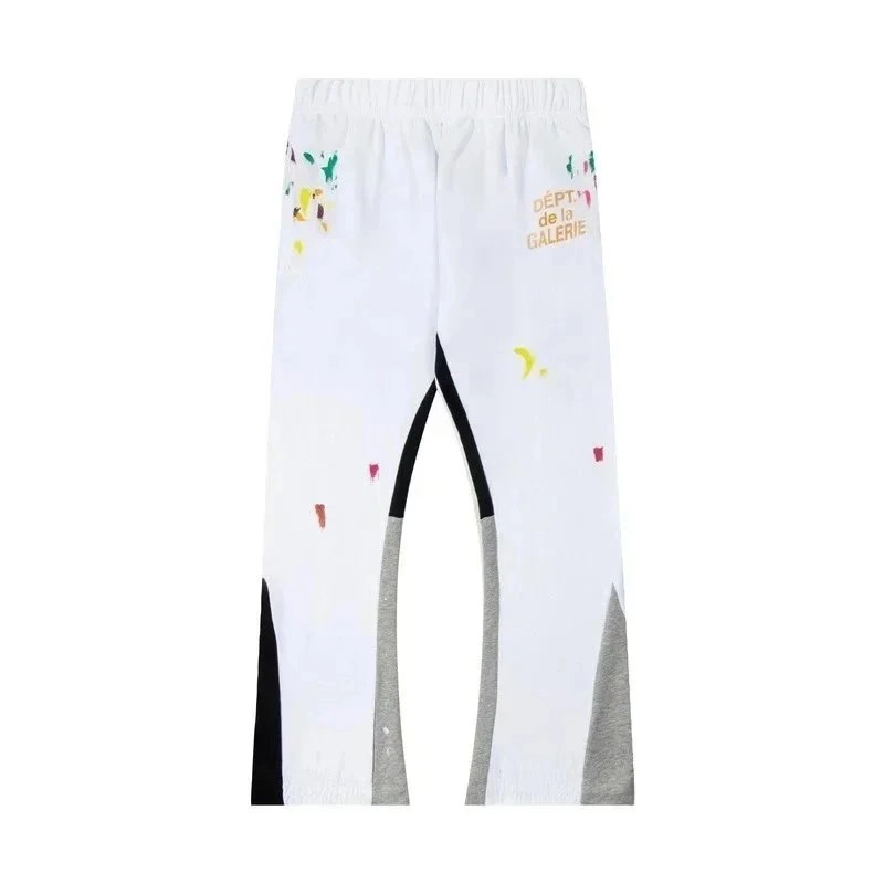 D&eacute;pt. de la Galerie Paint-Splatter Track Pants White