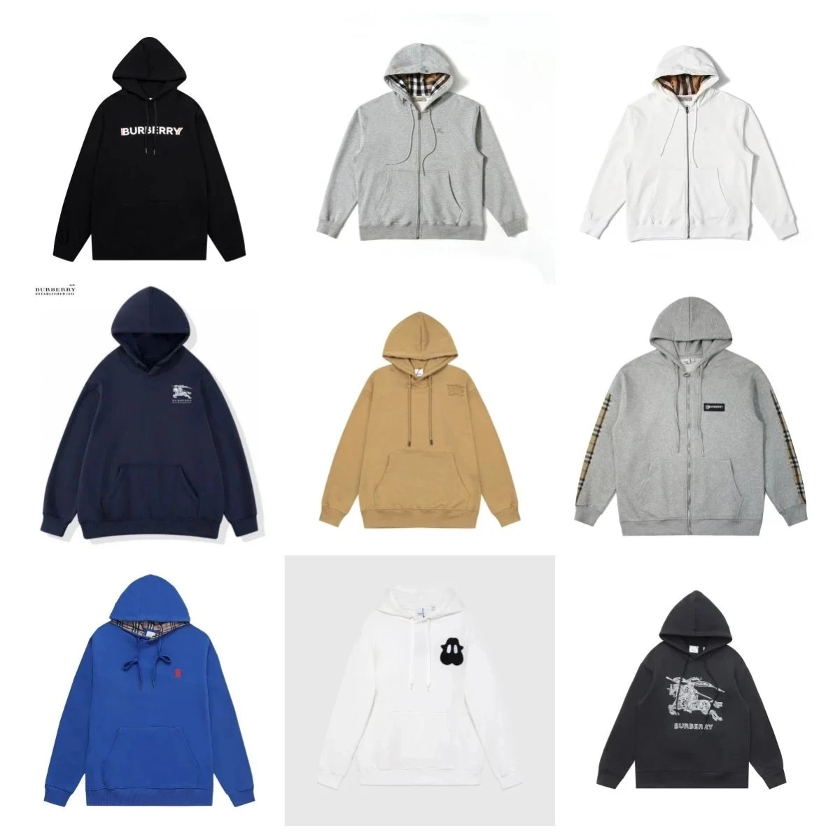 Burberry Classic Hoodie with Iconic Check Lining - Black