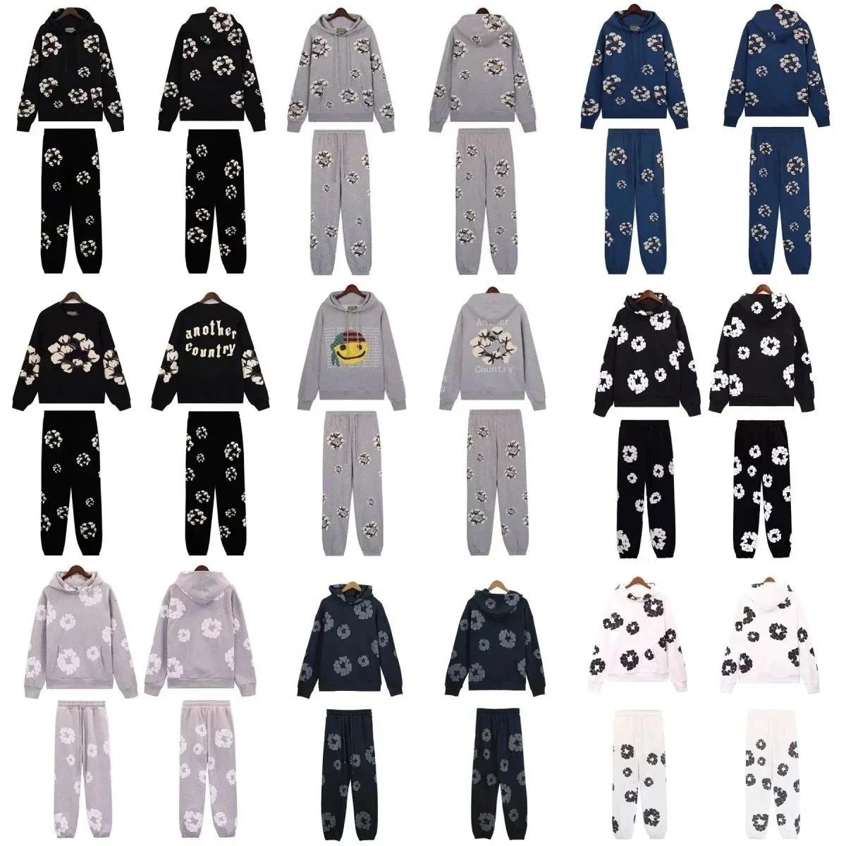 Another Country Floral Print Hoodie and Jogger Set