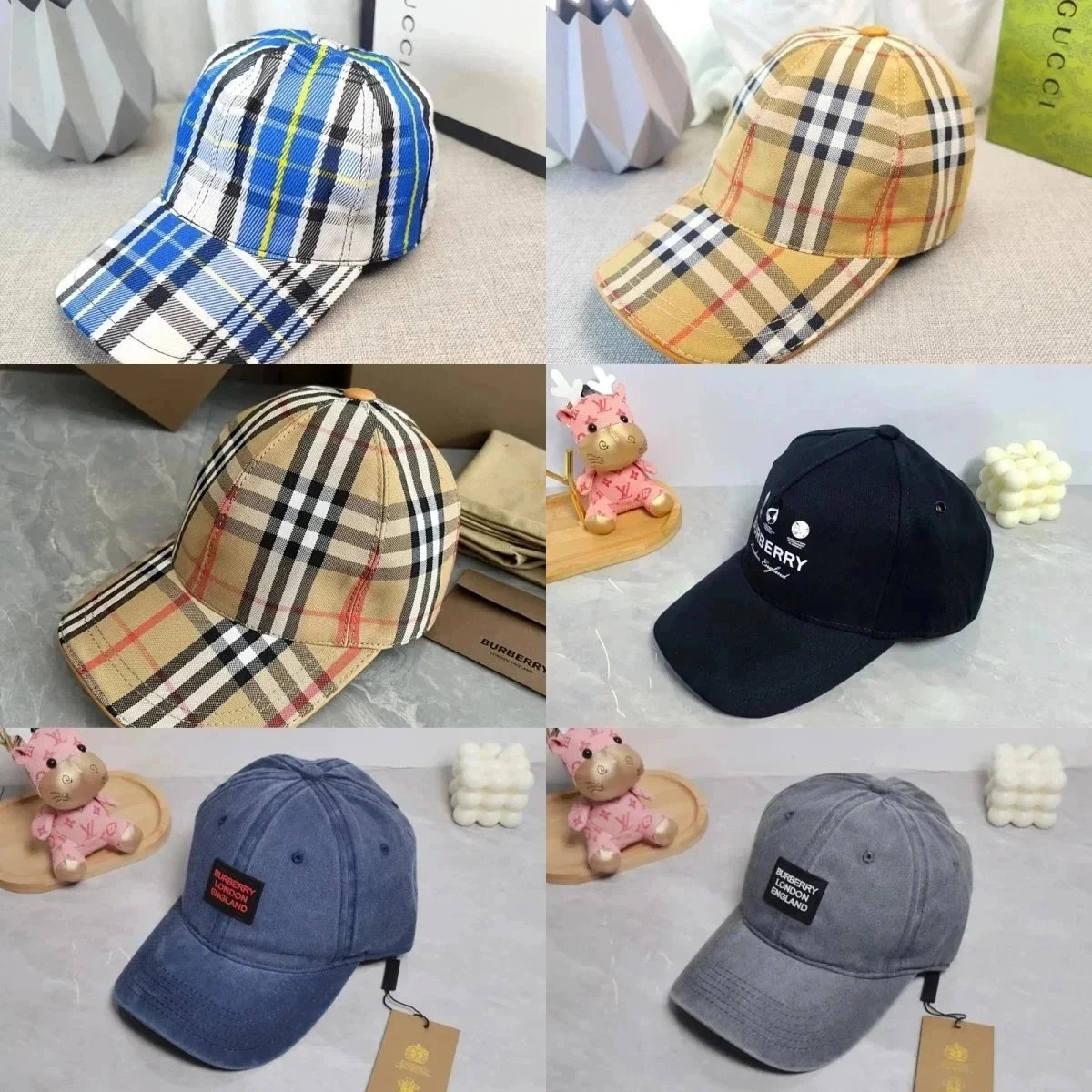 Burberry Classic Check and Logo Baseball Cap Collection