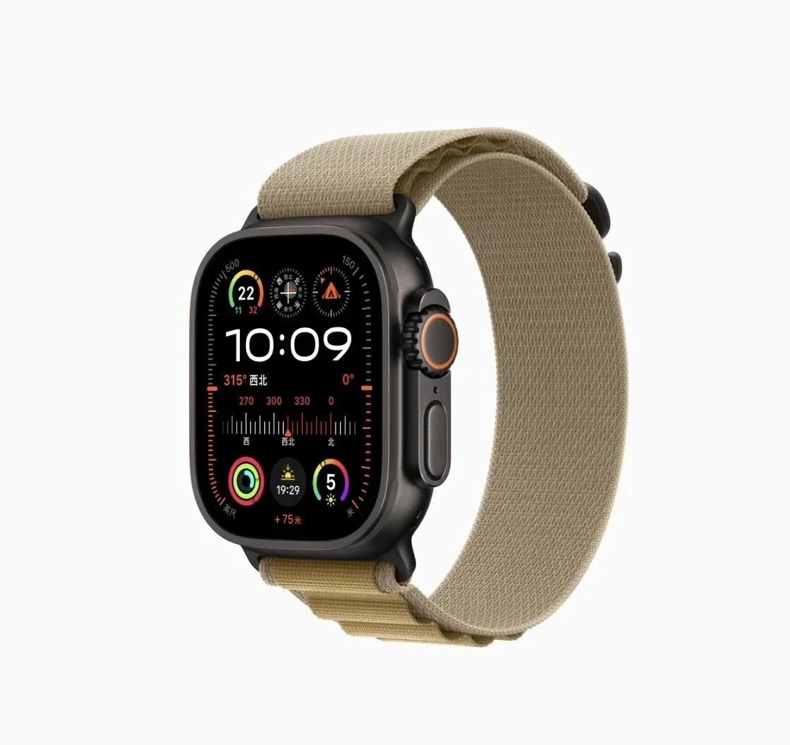 Apple Watch Ultra 2 with Desert Tan Alpine Loop Band