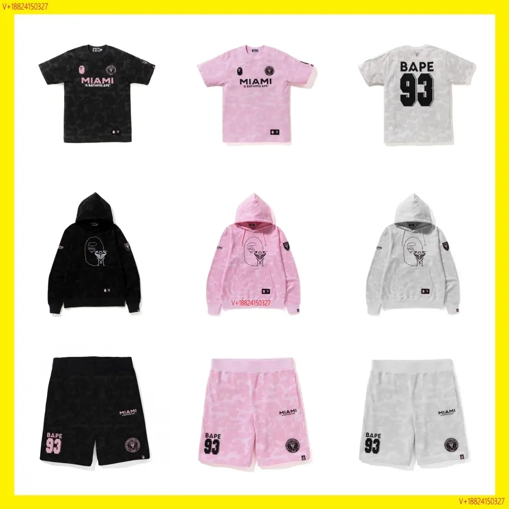 BAPE Miami x A BATHING APE Camo T-Shirt Hoodie Shorts Set