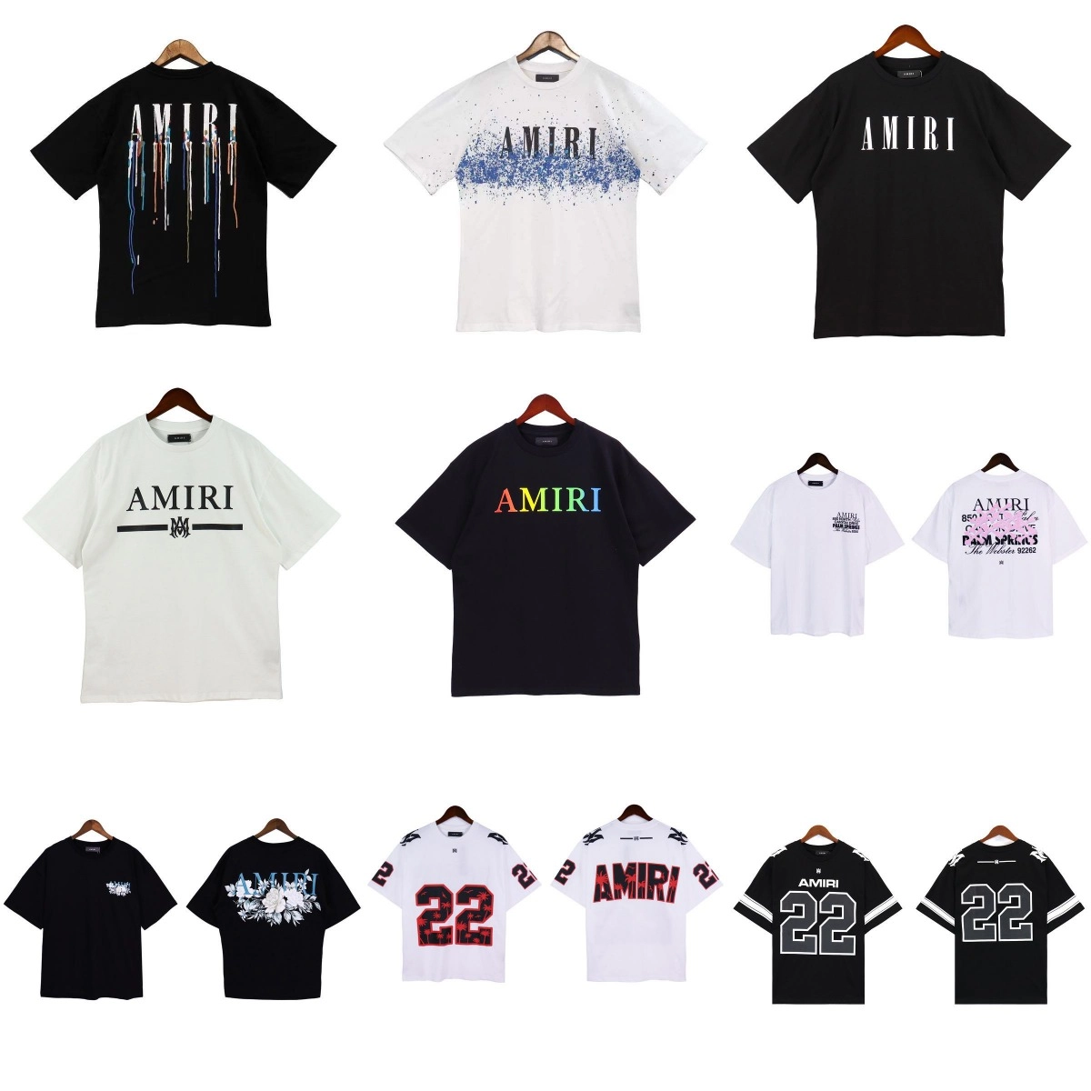 AMIRI Dripping Paint Logo T-Shirt Black