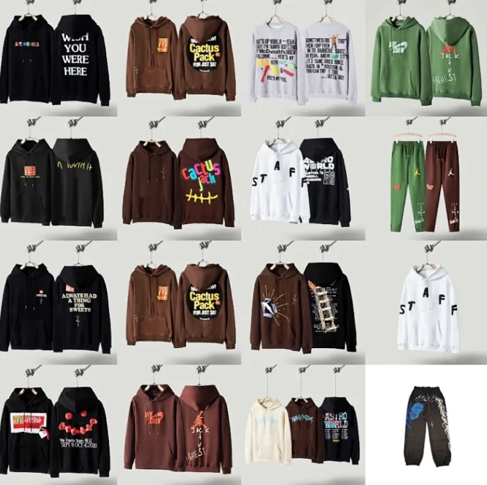 Travis Scott Cactus Jack Hoodie Brown Embroidered Logo
