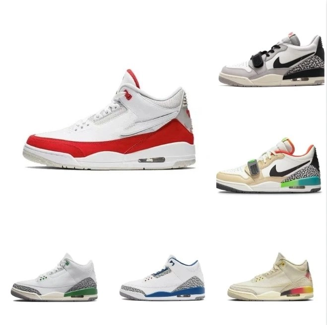 Nike Air Jordan 3 Retro White Red Cement Sole