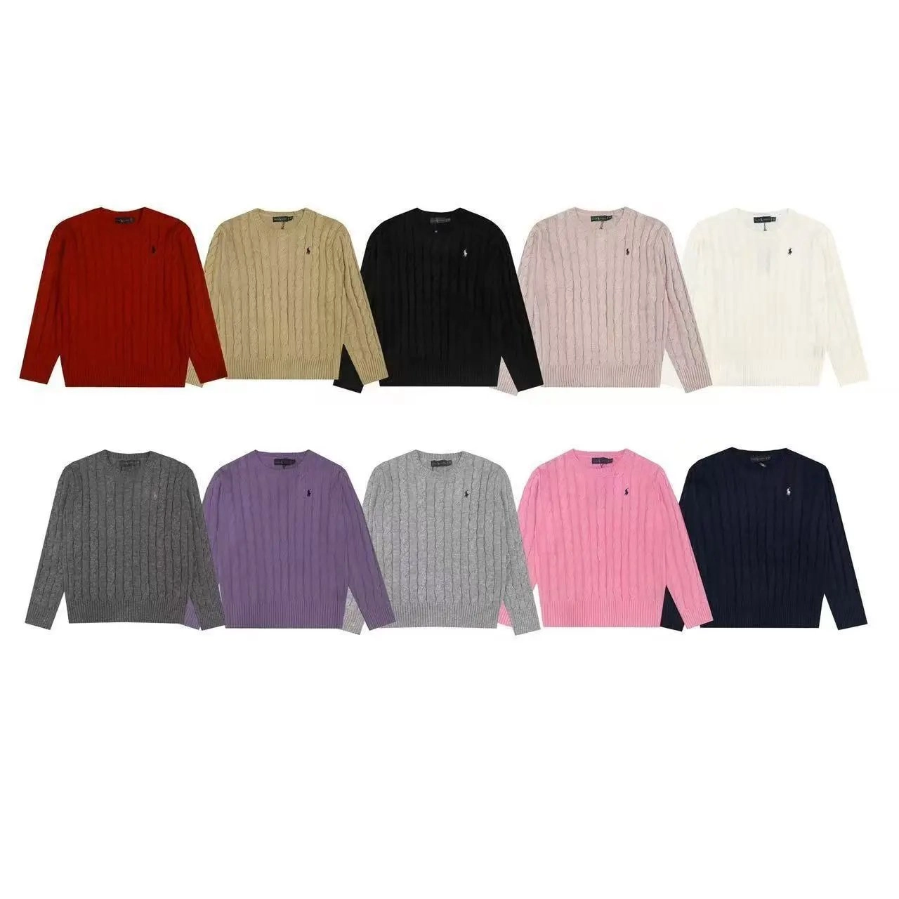 Ralph Lauren Cable Knit Crewneck Sweater - Classic Fit