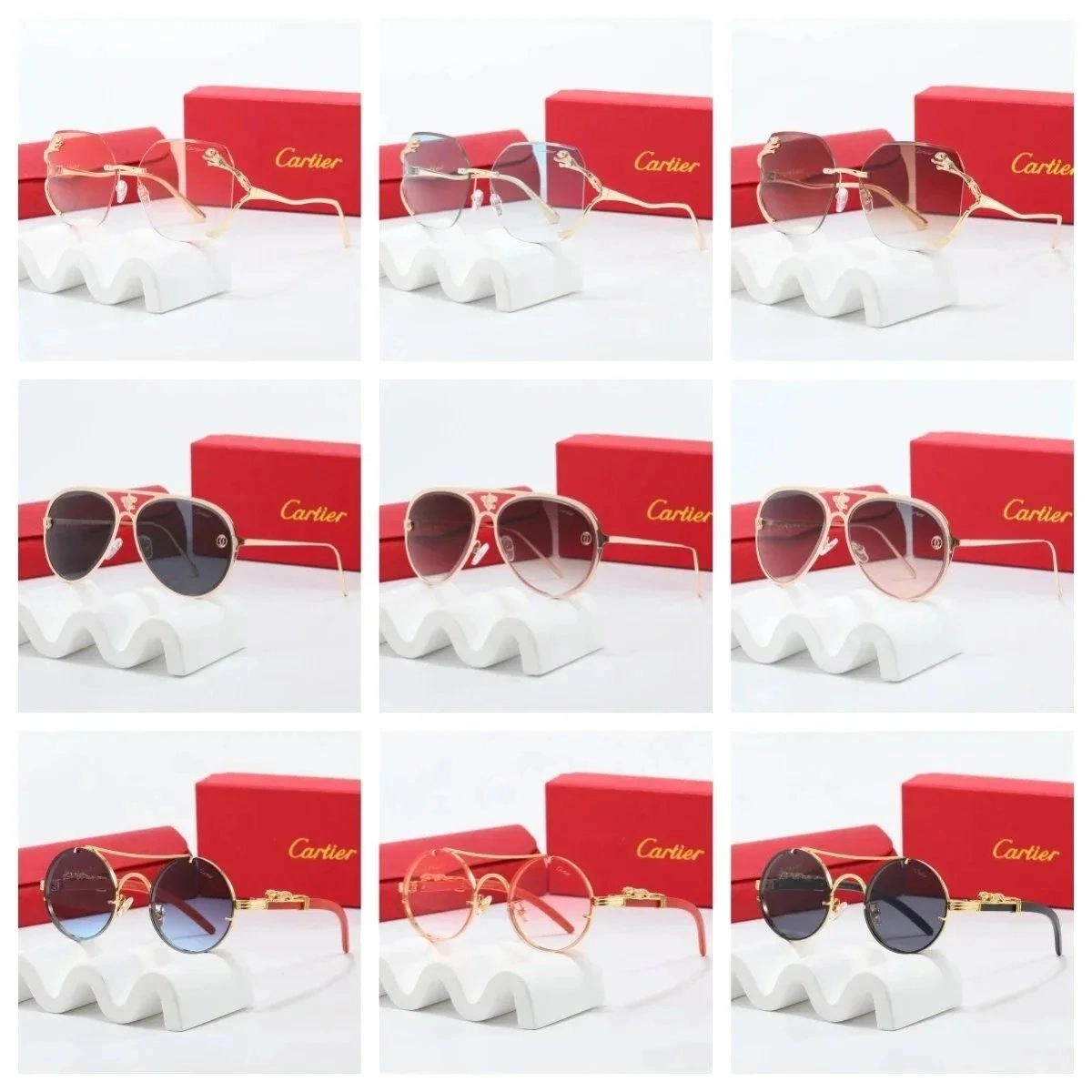 Cartier Panth&egrave;re De Cartier Sunglasses Gold Frame Gradient Lens