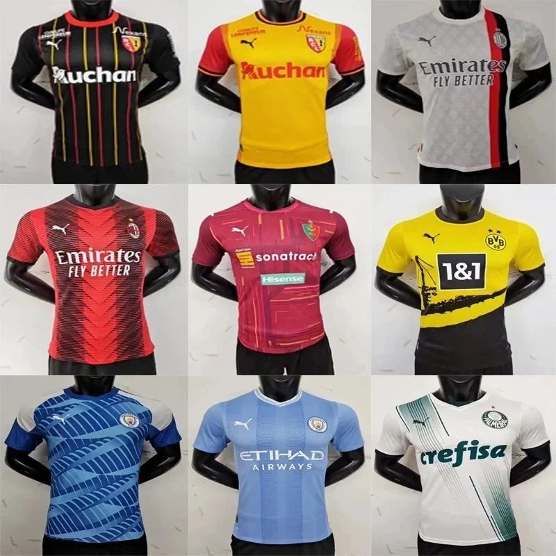 Puma AC Milan 2023-24 Home Jersey Red Black Diagonal Pattern