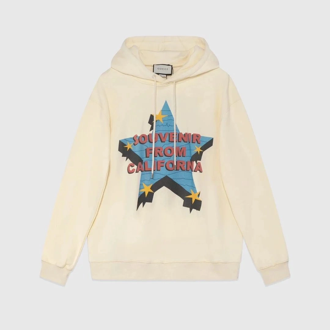 Gucci Souvenir from California Star Hoodie Cream