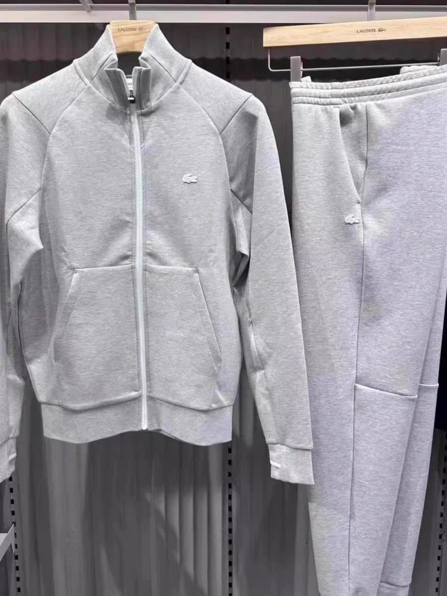 Lacoste Sport Grey Full-Zip Track Jacket and Jogger Set