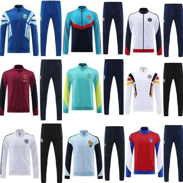 Arsenal 2023 Training Jacket and Pants Set - Navy Blue Red Accent