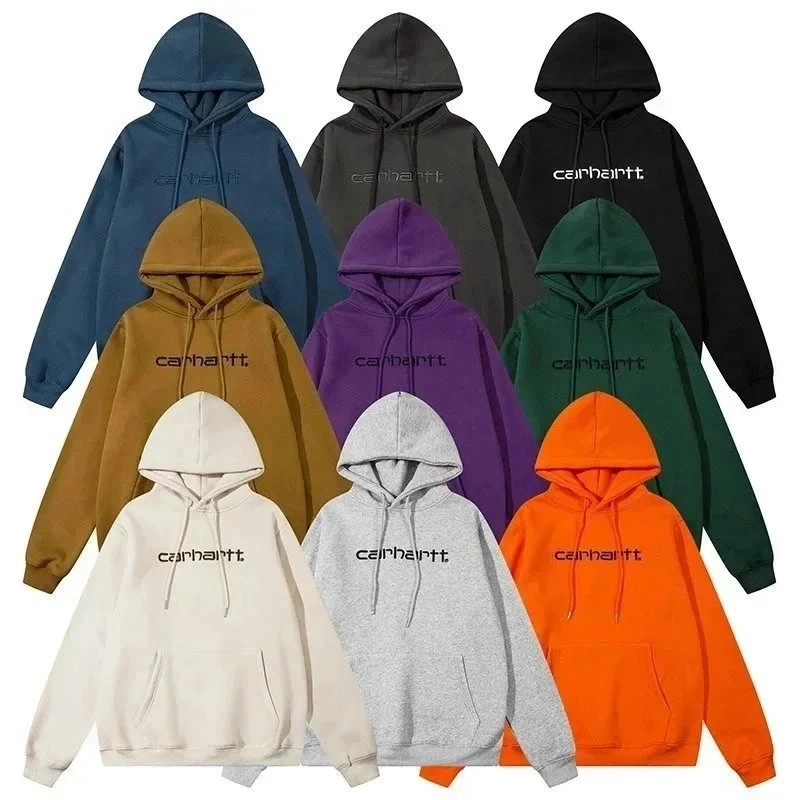 Carhartt WIP Script Logo Hoodie in Vibrant Orange