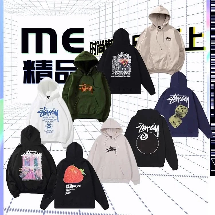 Stussy Strawberry Graphic Hoodie Black