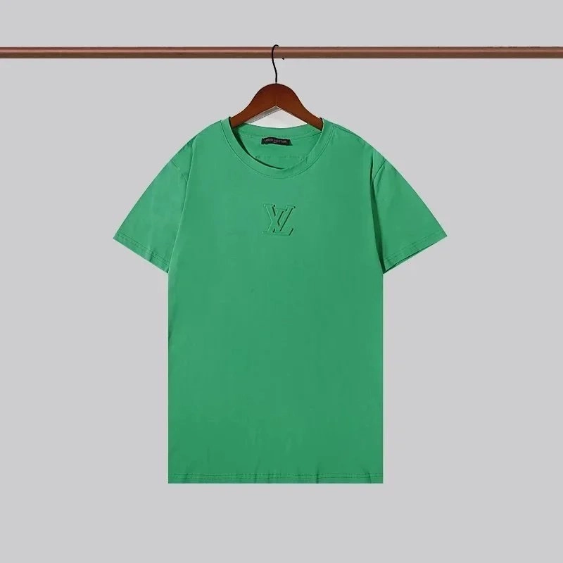 Louis Vuitton Monogram Embossed Green Cotton T-Shirt