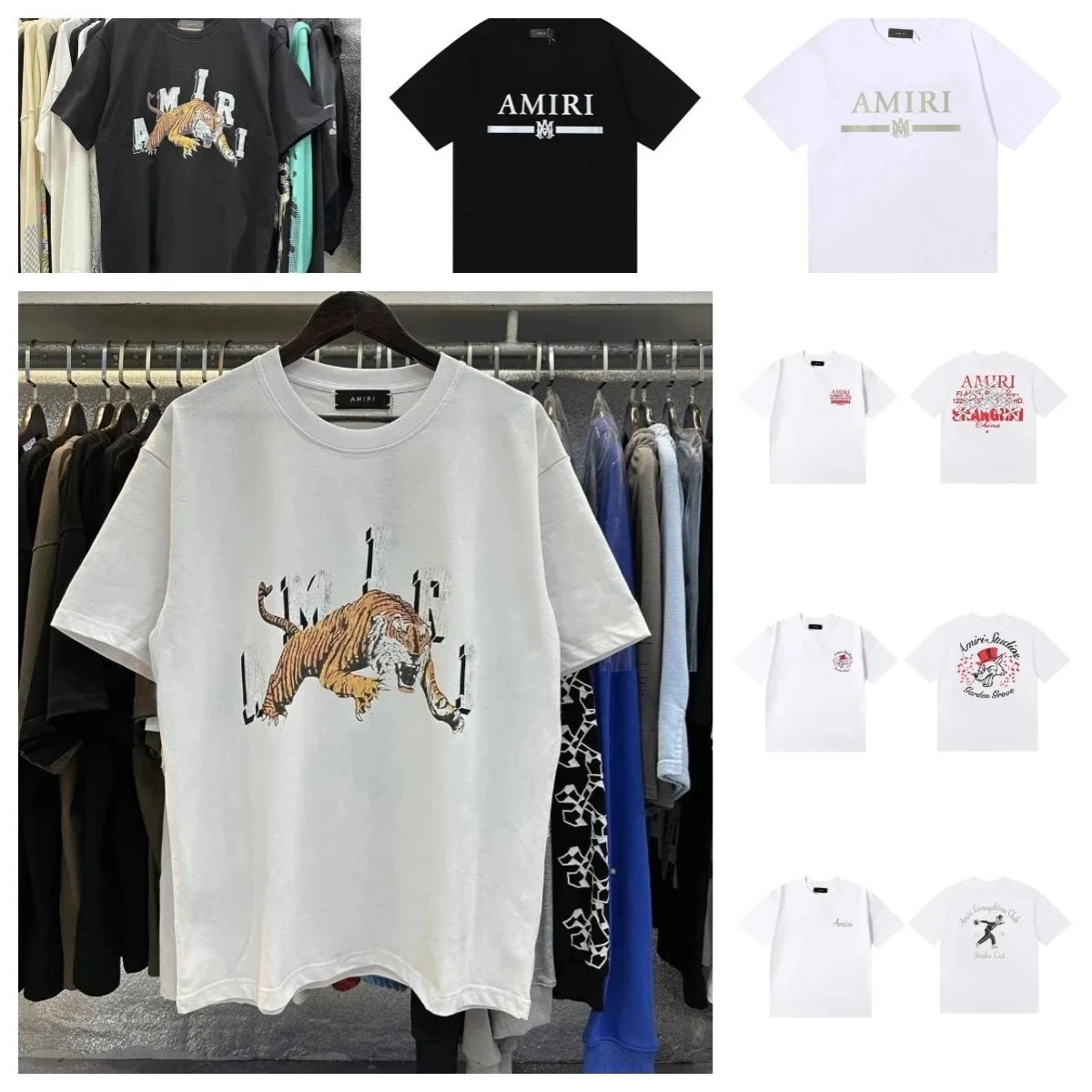 AMIRI Tiger Graphic Oversized T-Shirt White