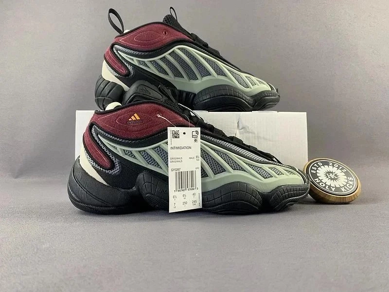 Adidas Intimidation Burgundy-Mint Mesh Upper Sneakers