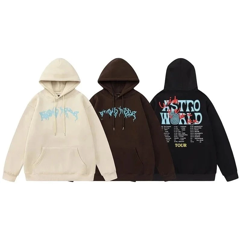 Astro World Tour Hoodie Collection - Cream Brown Black