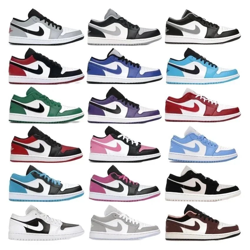 Nike Air Jordan 1 Low OG Colorblocked Basketball Sneakers