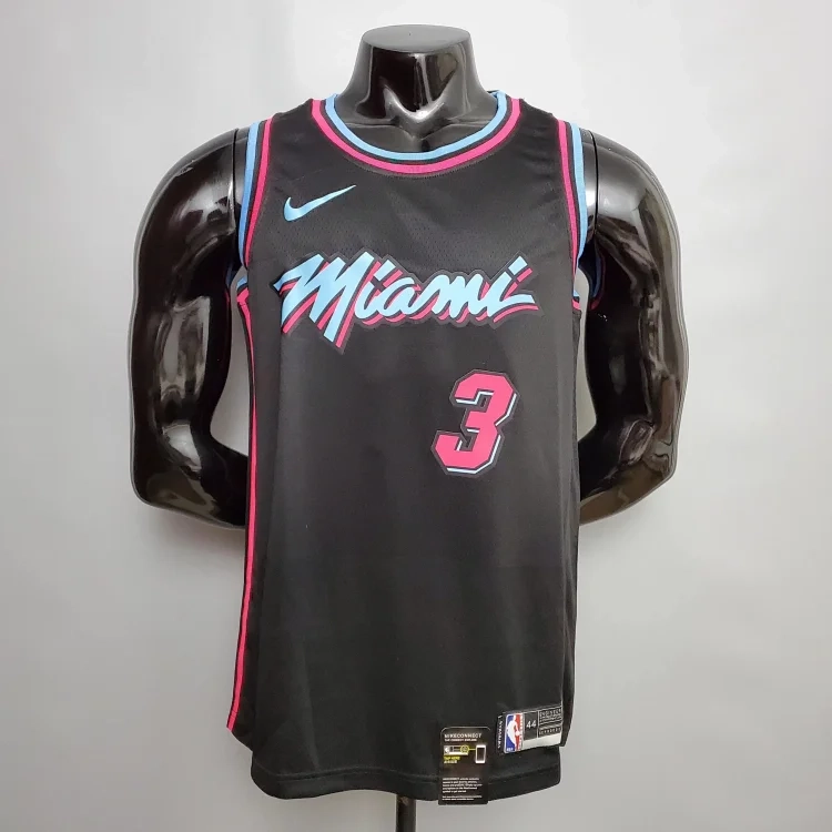 Nike Miami Heat City Edition Jersey - Black Pink Cyan