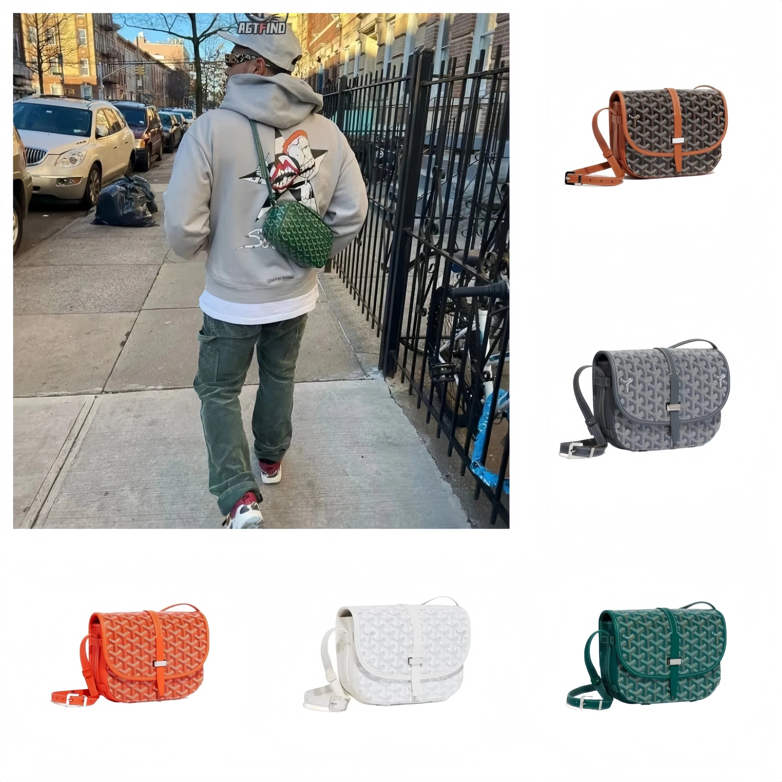Goyard Saint Louis PM Crossbody Bag in Emerald Green Goyardine Canvas