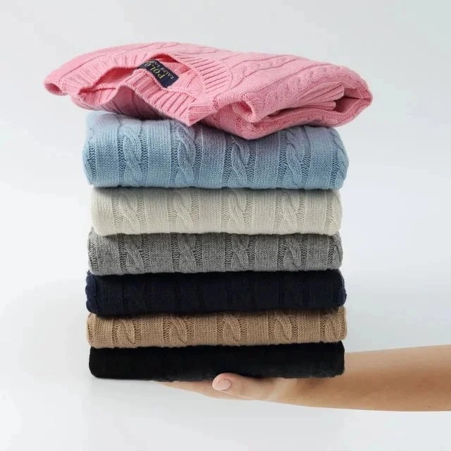Polo Ralph Lauren Cable Knit Wool Blend Sweater - Pink