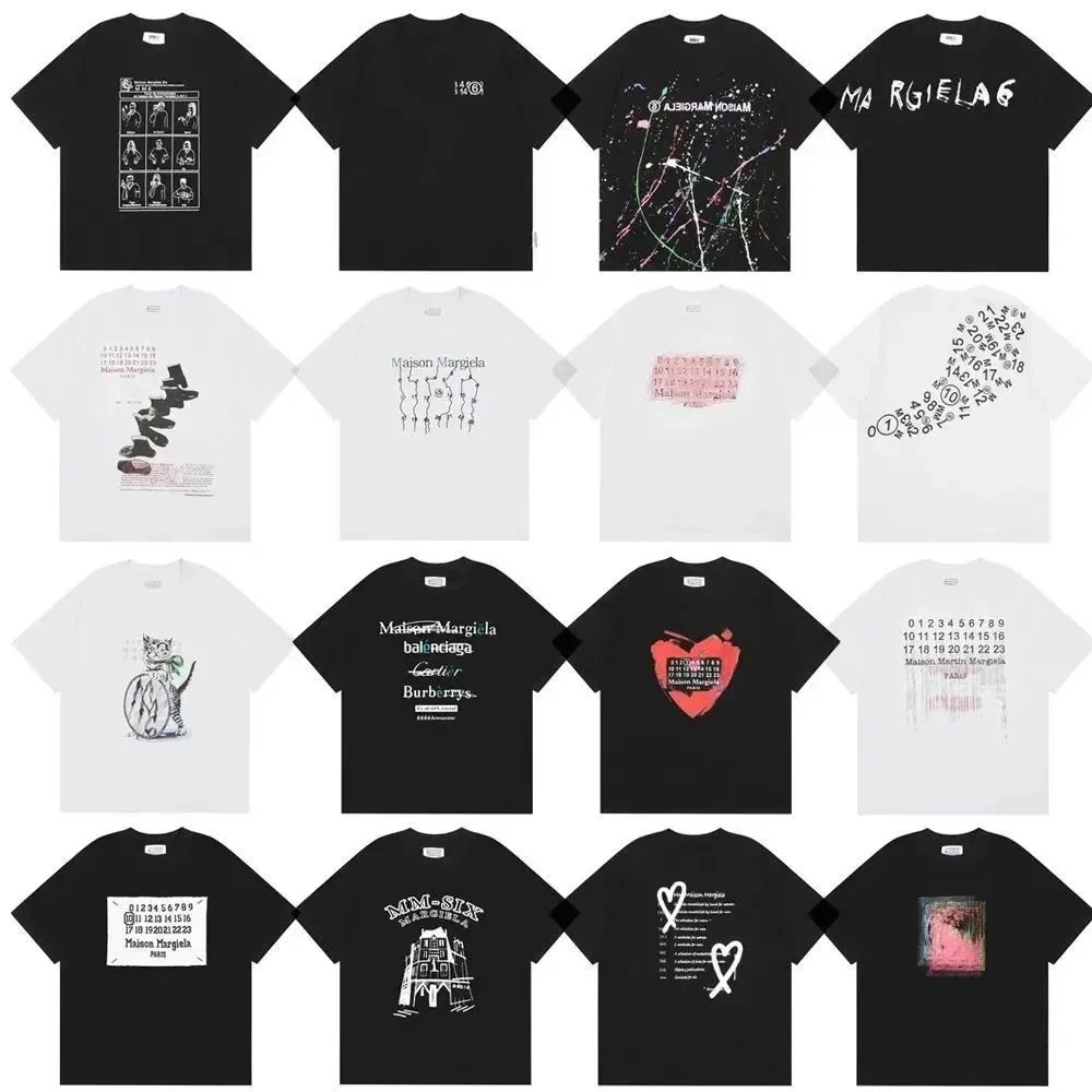 Maison Margiela MM-SIX Black T-Shirt with Architectural Print